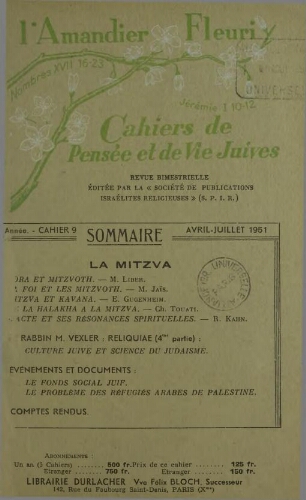 L’Amandier Fleuri N°9 (01 avr. 1951)